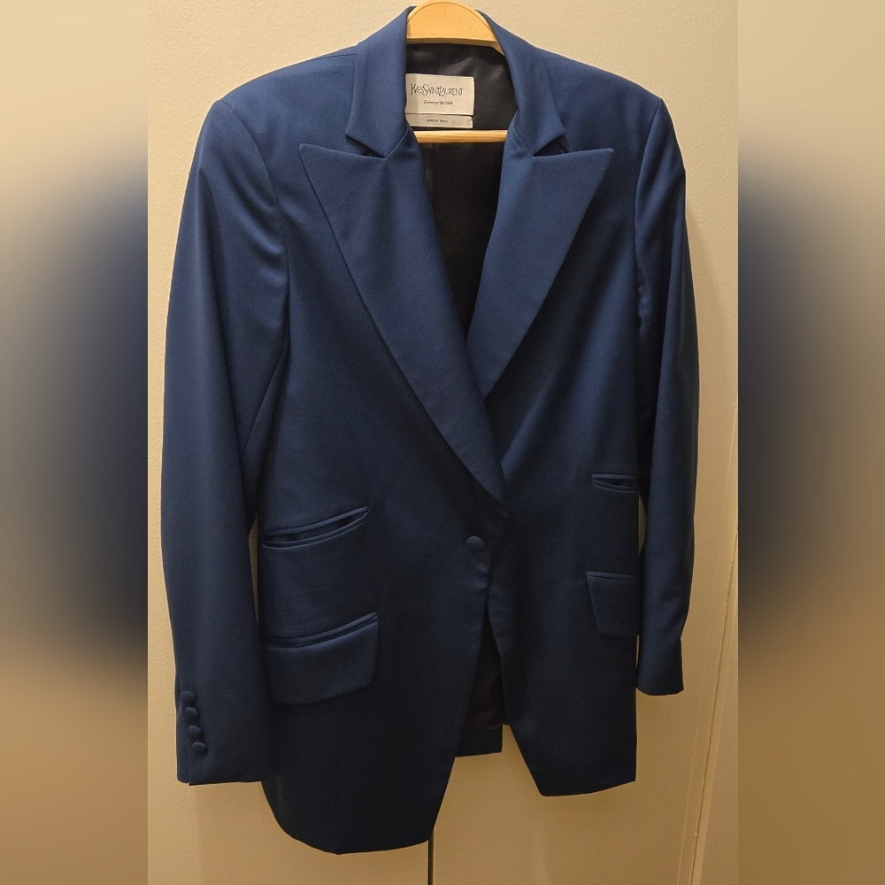 Yves Saint Laurent Deep Blue Blazer Super Rare 2008